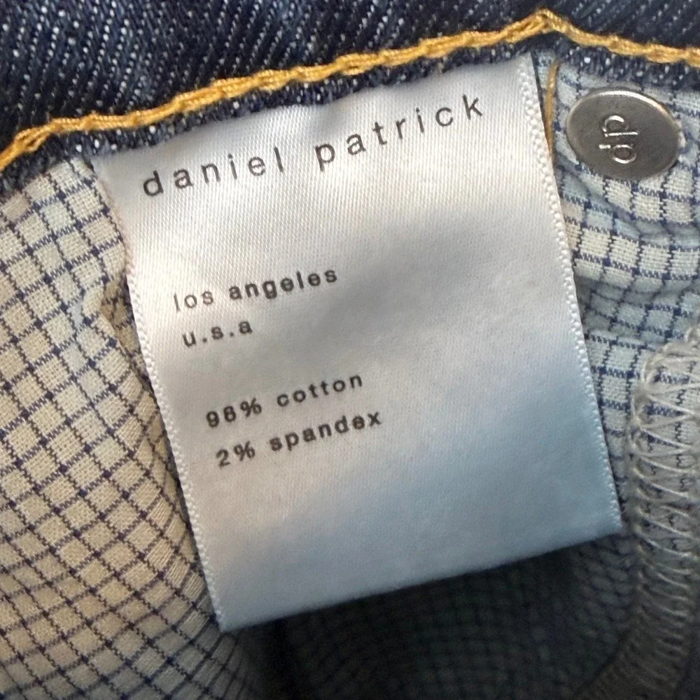 Daniel Patrick Mens Slim Fit Stretch Denim Jeans Indigo Blue Made in USA Size 31